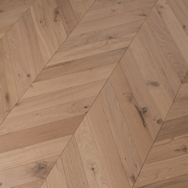 TFE Engineered Chevron Oak 45 Degree 14/3x90x510 Invisible Finish Lac (Raw Oak Matt Lac) - Image 3