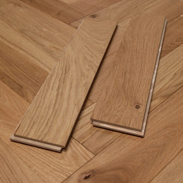 TFE Modern Line Herringbone 14/3x90x450 Natural B&UV Oiled Tongue & Groove