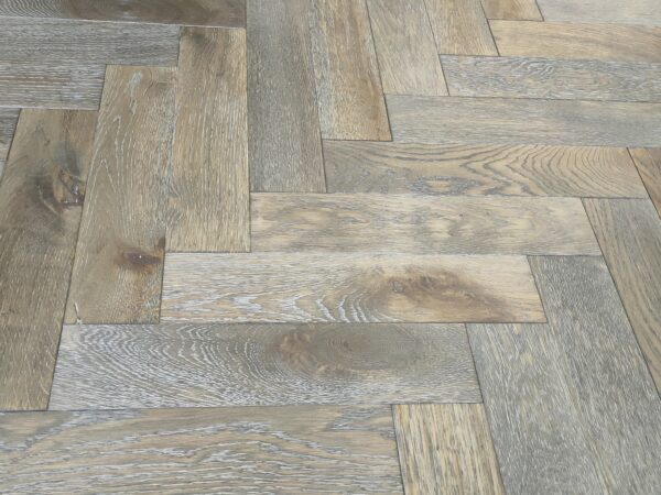 TFE Modern Line Herringbone 18/4x90x400 Grey (Hard Wax Oiled) Tongue & Groove - Image 3