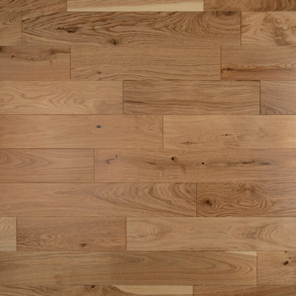 Engineered Wood Straight Plank Click System Lacquered / Lac Traditional Line Wide Planks Mid - Oak Classic