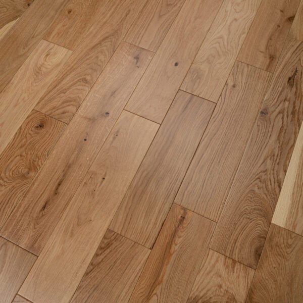 Engineered Wood Straight Plank Click System Lacquered / Lac Traditional Line Wide Planks Mid - Oak Classic - Image 3