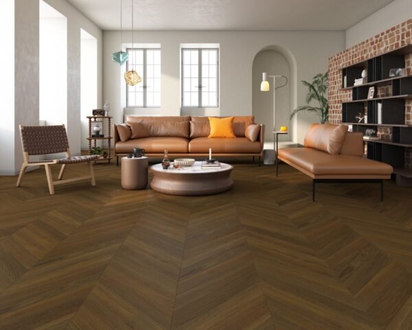 TFE Engineered Chevron Oak 45 Degree 14/3x90x510 Dark Brown (B&O)