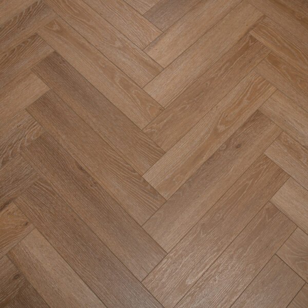 SPC / Rigid Core Vinyl Herringbone Click System SPC Wide Planks Mid - Oak Classic - Image 3