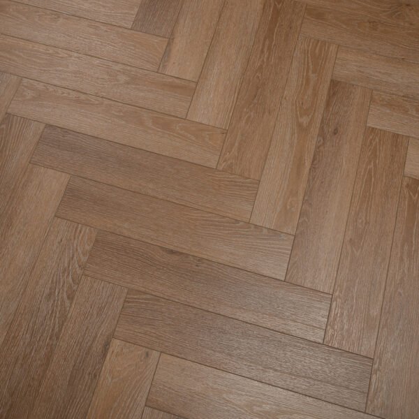 SPC / Rigid Core Vinyl Herringbone Click System SPC Wide Planks Mid - Oak Classic - Image 4