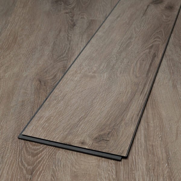 SPC / Rigid Core Vinyl Straight Plank Click System Antique Smoked / Double Smoked WPC Wide Planks Mid - Oak Classic