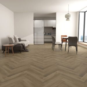 TFE LVT Dryback Herringbone 2.5/0.5x124x620 Glue Down Light Beige