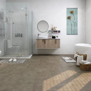 SPC / Rigid Core Vinyl Straight Plank Click System Wood Line Wide Planks Dark Brown