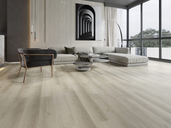 SPC / Rigid Core Vinyl Straight Plank Click System Eco Line Wide Planks Cool Mid Grey - Image 2