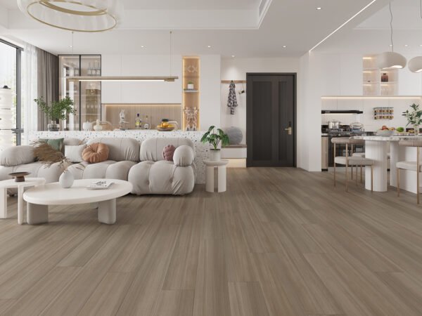 SPC / Rigid Core Vinyl Straight Plank Click System Eco Line Wide Planks Cool Mid Grey - Image 2