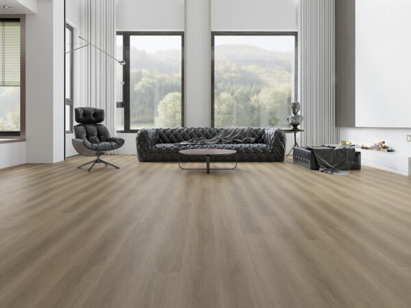 SPC / Rigid Core Vinyl Straight Plank Click System Eco Line Wide Planks Cool Mid Grey - Image 2