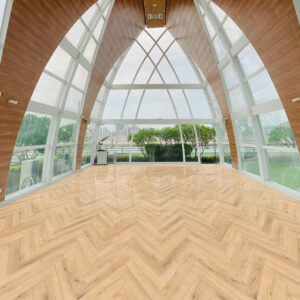 12mm Laminate Herringbone Click System Invisible Laminate Mid Oak Rich