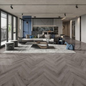 12mm Laminate Herringbone Click System Laminate Mid Oak Rich