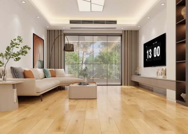 Laminate Straight Plank Click System Unfinished Laminate Wide Planks Mid - Oak Classic - Image 2