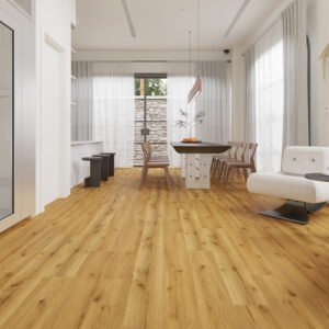 SPC / Rigid Core Vinyl Straight Plank Click System Wood Line Wide Planks Charcoal / Black