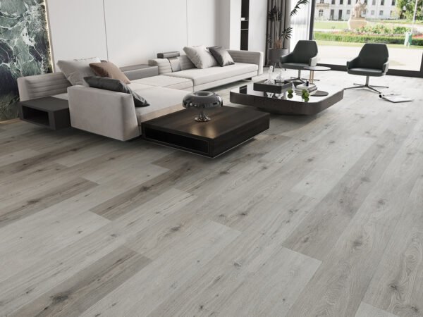 SPC / Rigid Core Vinyl Straight Plank Click System New Titan Wide Planks Cool Mid Grey - Image 2