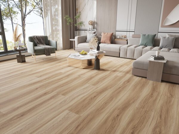 SPC / Rigid Core Vinyl Straight Plank Click System New Titan Wide Planks Mid - Oak Rich - Image 2