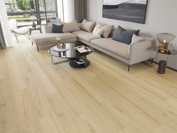 SPC / Rigid Core Vinyl Straight Plank Click System New Titan Wide Planks Pale / White - Image 2