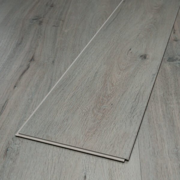 SPC / Rigid Core Vinyl Straight Plank Click System Old Titan Wide Planks Cool Mid Grey