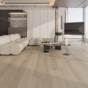 14mm Engineered Wood Straight Plank Tongue & Groove Washed Brushed Lacquered / Lac Vibrant Collection Extra Long / XL Cool Mid Grey