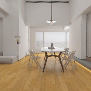 14mm Engineered Wood Straight Plank Tongue & Groove Natural Classic Oiled Builder's Line Random Length Narrow Planks Mid Oak Light